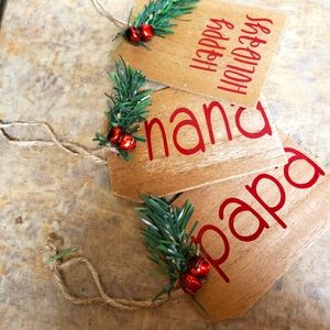 Name tag ornaments